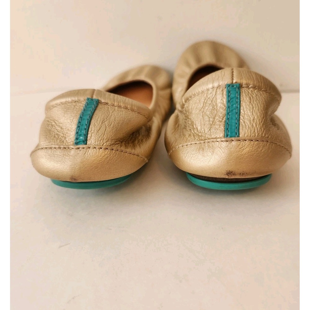 Gold Leather Tieks by Gavrieli Women Ballet Shoes Foldable Flats Champagne 8 - Picture 4 of 9